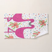 Floral Flamingo Fiesta Bath Towel Set Bad Handdoek (Handdoek)