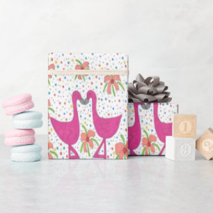 Floral Flamingo Fiesta Cadeaupapier