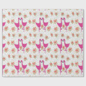 Floral Flamingo Fiesta Cadeaupapier (Vlak)