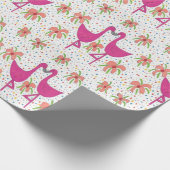 Floral Flamingo Fiesta Cadeaupapier (Hoek)