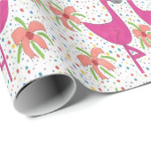Floral Flamingo Fiesta Cadeaupapier (Rol Hoek)