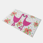 Floral Flamingo Fiesta Deurmat (Schuin)