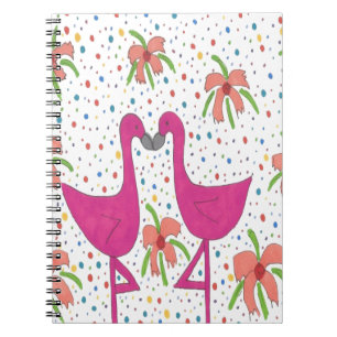 Floral Flamingo Fiesta Notitieboek