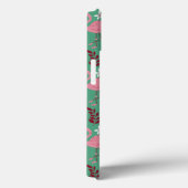 Floral flamingo naadloos roze groen patroon Case-Mate iPhone case (Achterkant / Rechts)