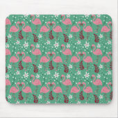 Floral flamingo naadloos roze groen patroon muismat (Voorkant)