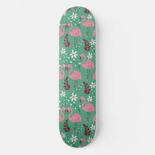 Floral flamingo naadloos roze groen patroon persoonlijk skateboard