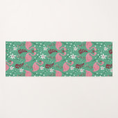 Floral flamingo naadloos roze groen patroon yogamat (Voorkant (horizontaal))