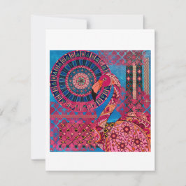 Floral Flamingo Notitiekaartje