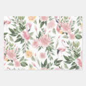 Floral Flamingo patroon Inpakpapier Vel (Voorkant)
