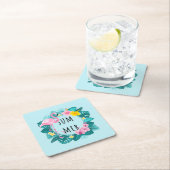 Floral Flamingo Summer Bliss Kartonnen Onderzetters (Insitu)