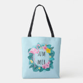 Floral Flamingo Summer Bliss Tote Bag (Achterkant)