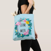 Floral Flamingo Summer Bliss Tote Bag (Dichtbij)