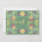 Floral Flat Bedankt. Bedankkaart (Voorkant)