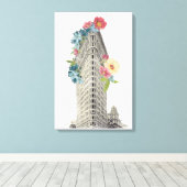 Floral Flat Iron | New York, NY Canvas Afdruk (Insitu (Houten vloer))