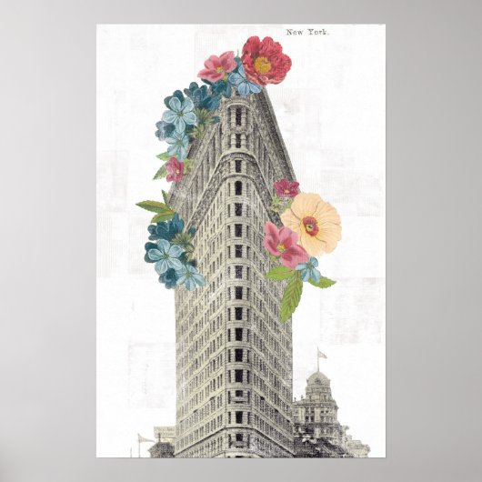 Floral Flat Iron | New York, NY Poster (Voorkant)