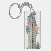 Floral Flat Iron | New York, NY Sleutelhanger (Voorkant Links)