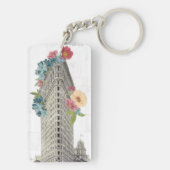 Floral Flat Iron | New York, NY Sleutelhanger (achterkant)