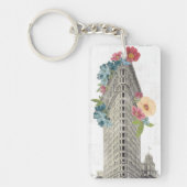 Floral Flat Iron | New York, NY Sleutelhanger (Voorkant)