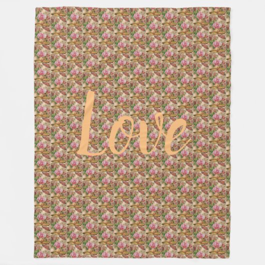 Floral Fleece Deken (Voorkant)