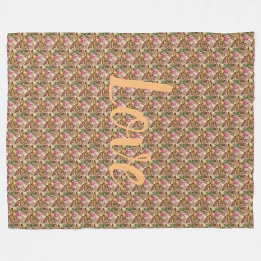 Floral Fleece Deken (Voorkant (Horizontaal))