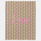Floral Fleece Deken (Voorkant)
