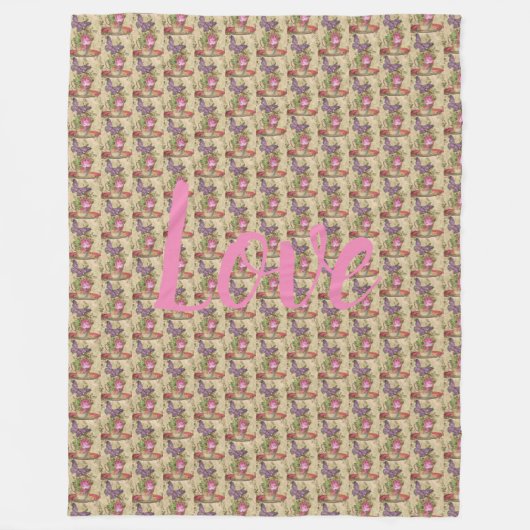 Floral Fleece Deken (Voorkant)