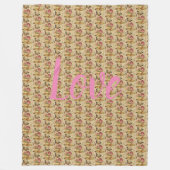 Floral Fleece Deken (Voorkant)