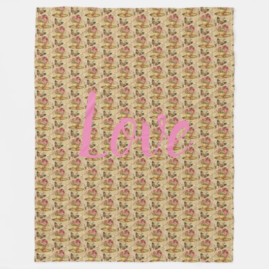 Floral Fleece Deken (Voorkant)