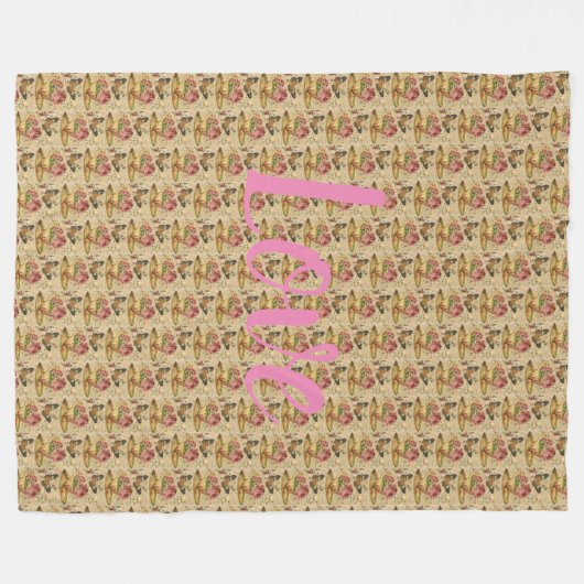 Floral Fleece Deken (Voorkant (Horizontaal))