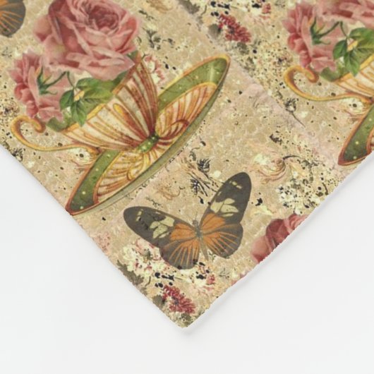 Floral Fleece Deken (Hoek)