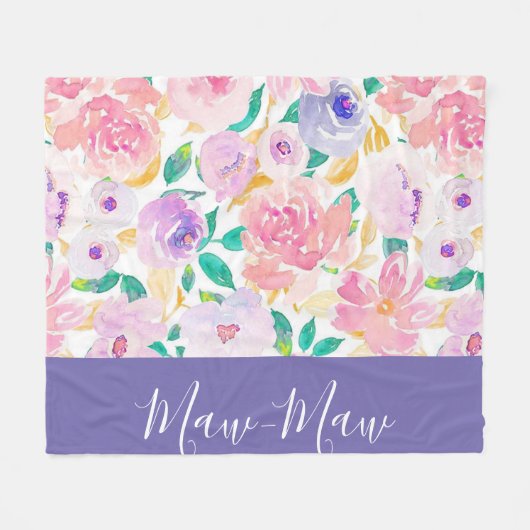  Floral Fleece Deken (Voorkant (Horizontaal))