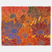 Floral Fleece Deken (Voorkant (Horizontaal))