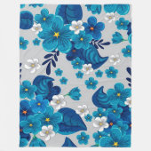 Floral Fleece Deken (Voorkant)