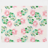 Floral Fleece Deken (Voorkant (Horizontaal))