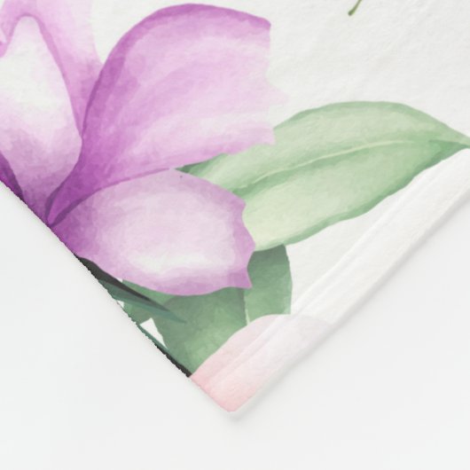 Floral Fleece Deken (Hoek)