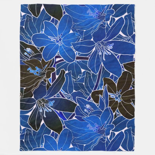 Floral Fleece Deken (Voorkant)