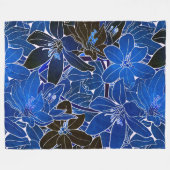 Floral Fleece Deken (Voorkant (Horizontaal))