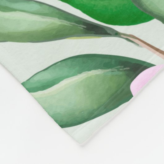 Floral Fleece Deken (Hoek)