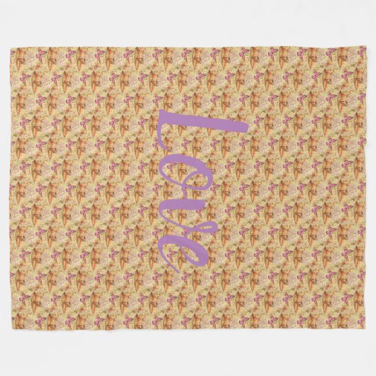 Floral Fleece Deken (Voorkant (Horizontaal))