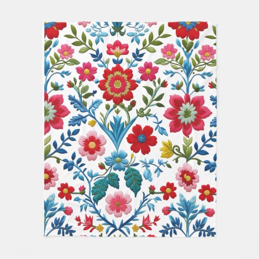 Floral Fleece Deken (Voorkant)