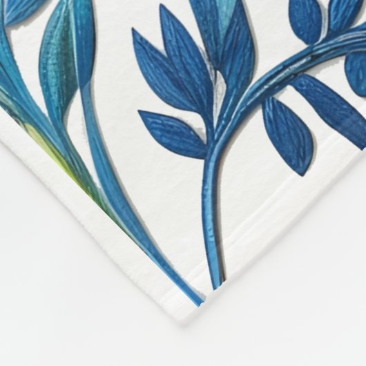 Floral Fleece Deken (Hoek)