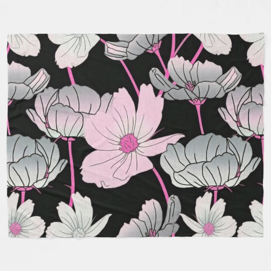 Floral Fleece Deken (Voorkant (Horizontaal))