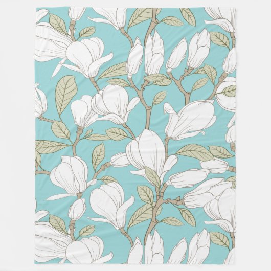 Floral Fleece Deken (Voorkant)