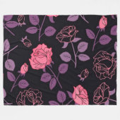 Floral Fleece Deken (Voorkant (Horizontaal))