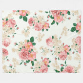 Floral Fleece Deken (Voorkant (Horizontaal))