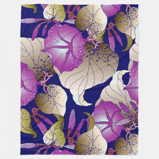 Floral Fleece Deken (Voorkant)