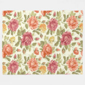 Floral Fleece Deken (Voorkant (Horizontaal))