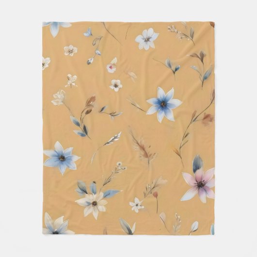 Floral Fleece Deken (Voorkant)