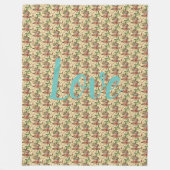 Floral Fleece Deken (Voorkant)