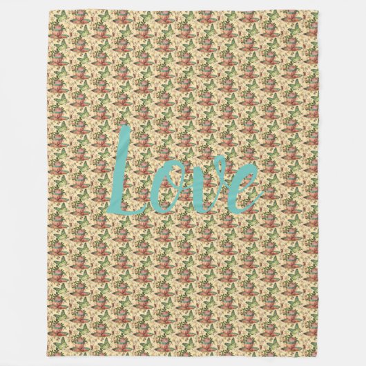 Floral Fleece Deken (Voorkant)